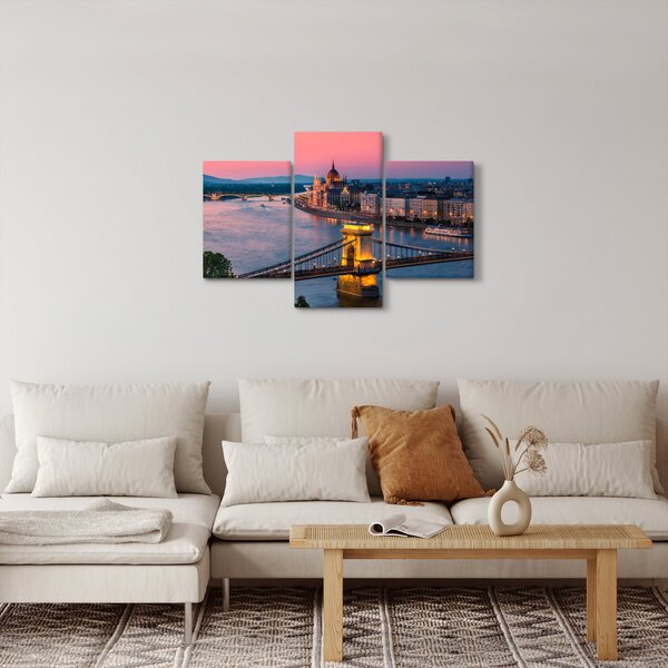 Slika - Panorama mesta, Budimpešta, Madžarska (90x60 cm)