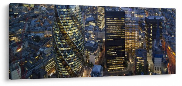 Slika - Večerna panorama Londona (120x50 cm)