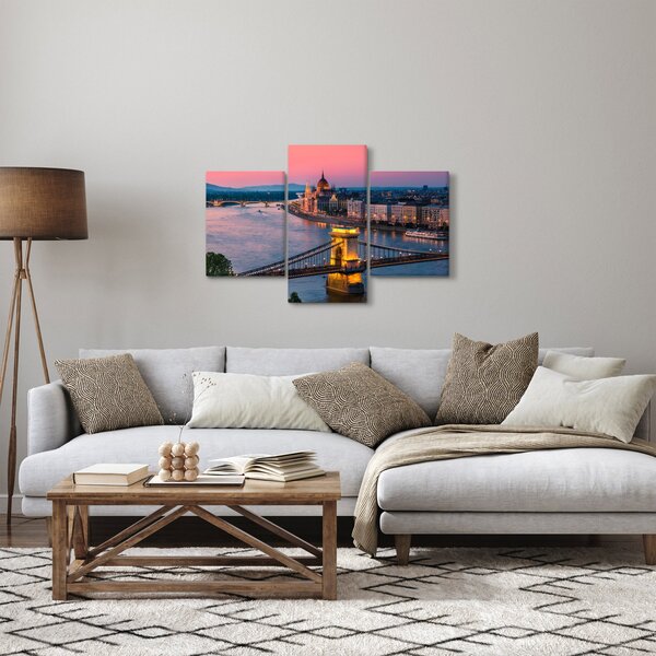 Slika - Panorama mesta, Budimpešta, Madžarska (90x60 cm)
