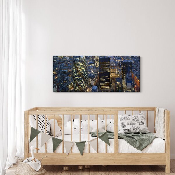 Slika - Večerna panorama Londona (120x50 cm)
