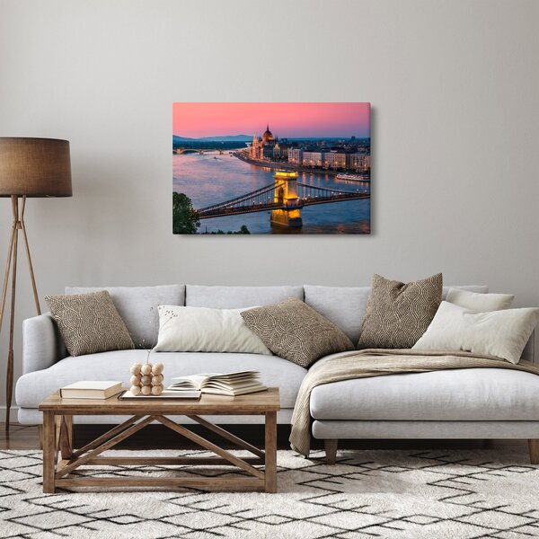Slika - Panorama mesta, Budimpešta, Madžarska (90x60 cm)