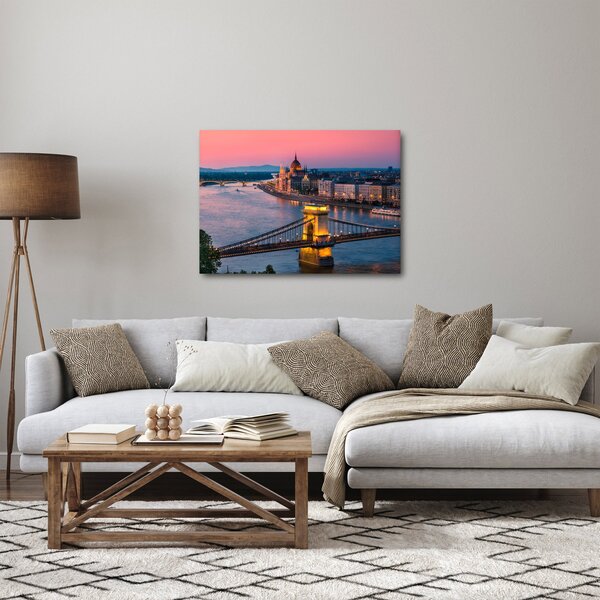 Slika - Panorama mesta, Budimpešta, Madžarska (70x50 cm)