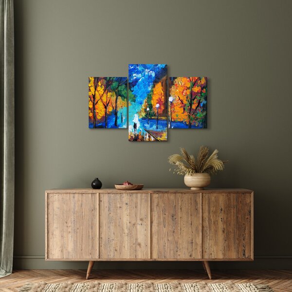 Slika - Zaljubljenca, Pointilizem (90x60 cm)
