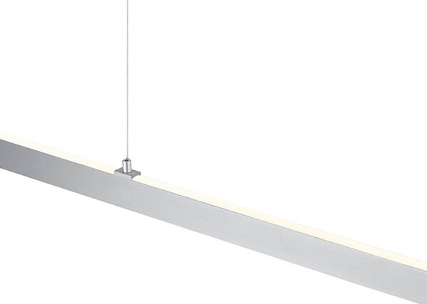 HELL Karo LED viseća svjetiljka, aluminij, duljina 130 cm, metal, CCT, prigušiva, Metalik, Dnevni boravak/blagovaonica, Metal