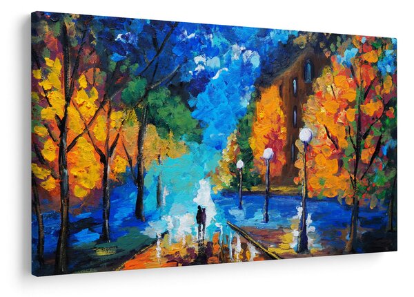 Slika - Zaljubljenca, Pointilizem (90x60 cm)