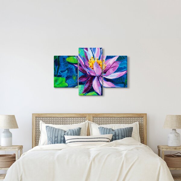 Podoba vodne lilije na vodi (90x60 cm)