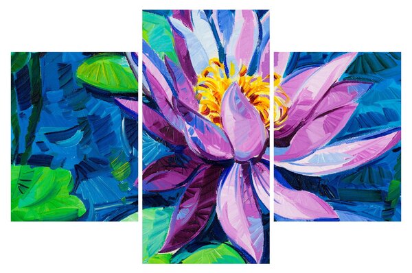 Podoba vodne lilije na vodi (90x60 cm)