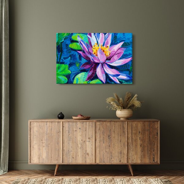 Podoba vodne lilije na vodi (90x60 cm)