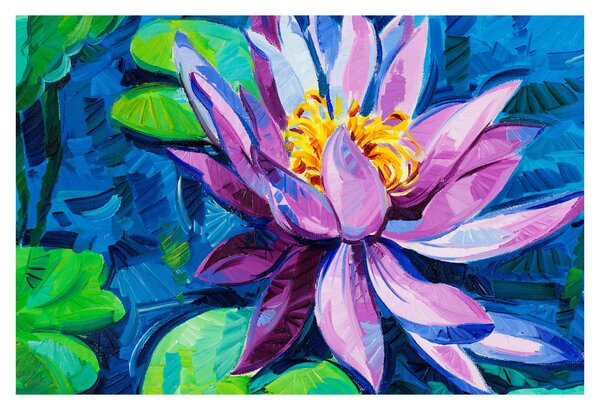 Podoba vodne lilije na vodi (90x60 cm)