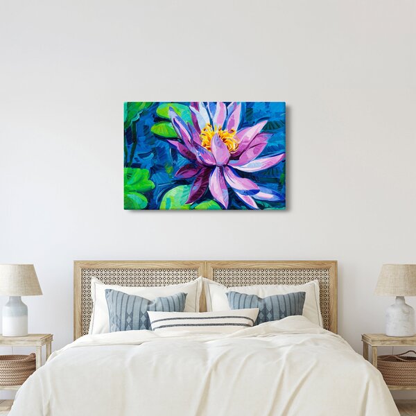 Podoba vodne lilije na vodi (90x60 cm)
