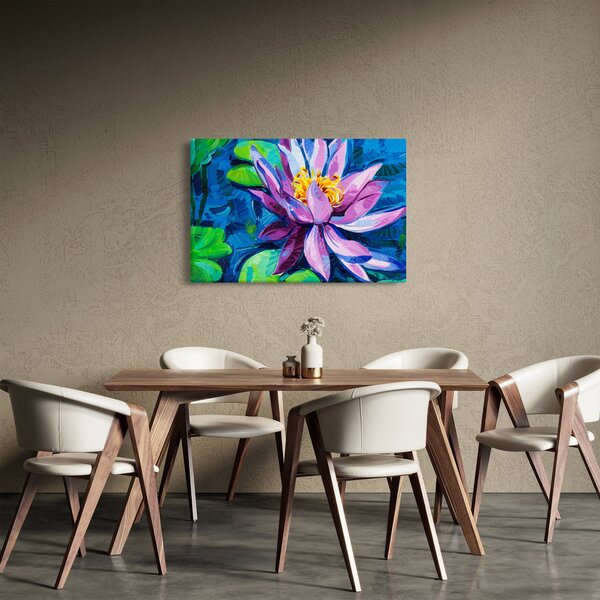 Podoba vodne lilije na vodi (90x60 cm)