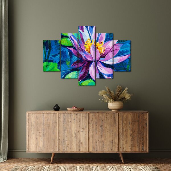 Podoba vodne lilije na vodi (150x105 cm)