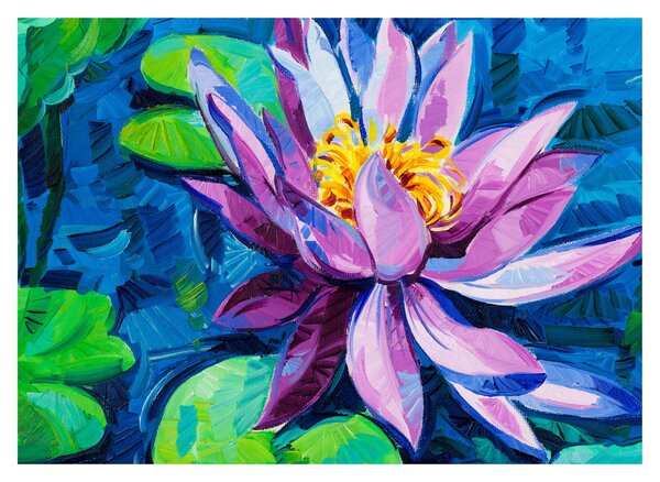 Podoba vodne lilije na vodi (70x50 cm)
