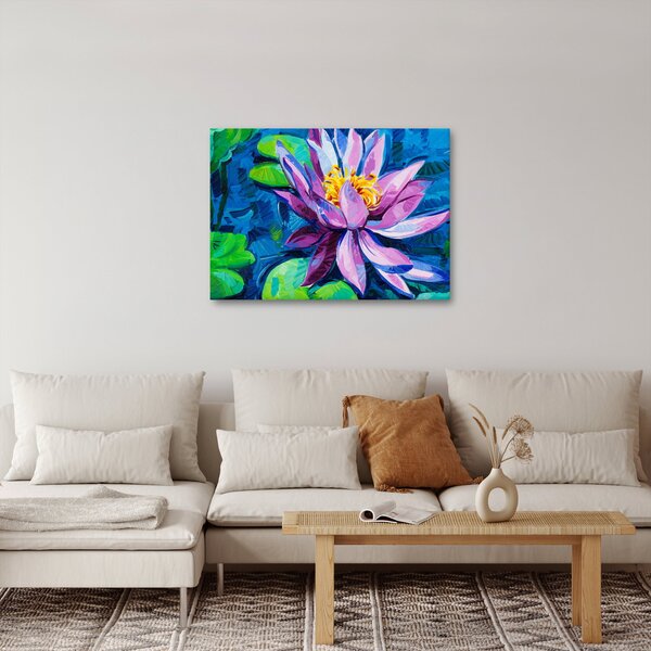 Podoba vodne lilije na vodi (70x50 cm)
