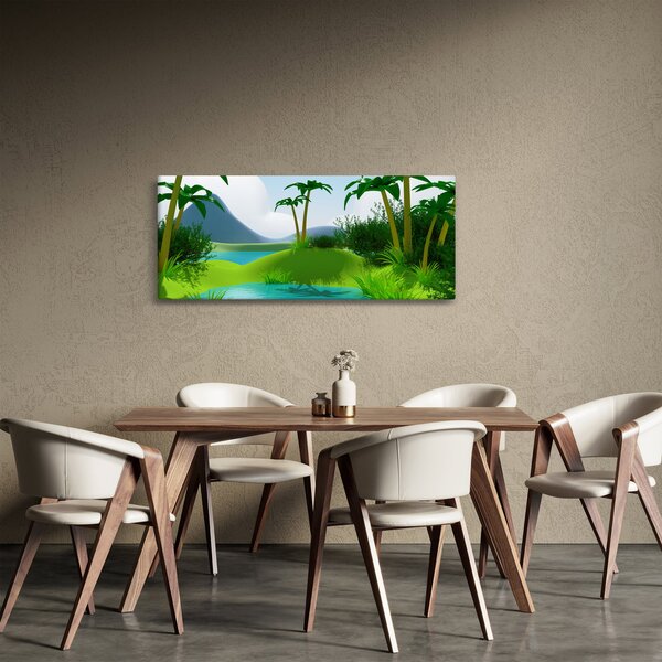 Slika - Jezera v džungli (120x50 cm)