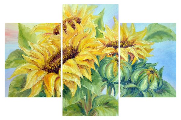 Slika cvetočih sončnic (90x60 cm)