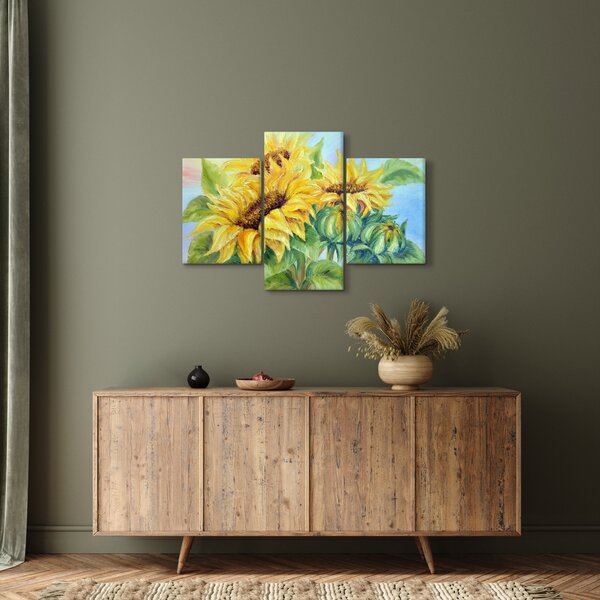 Slika cvetočih sončnic (90x60 cm)