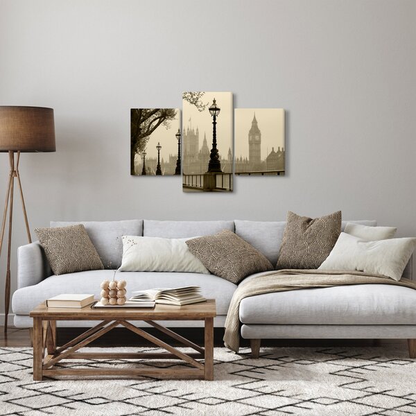 Slika - London v megli, Anglija (90x60 cm)