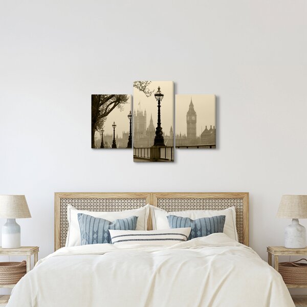Slika - London v megli, Anglija (90x60 cm)