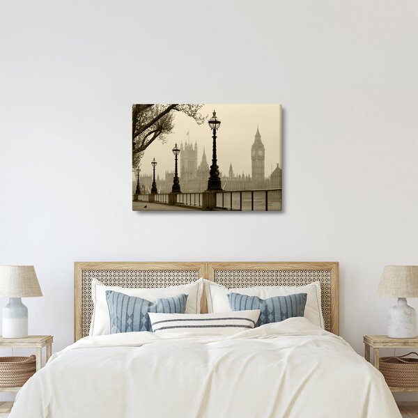 Slika - London v megli, Anglija (70x50 cm)