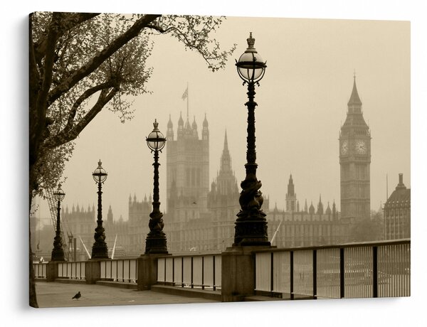 Slika - London v megli, Anglija (70x50 cm)