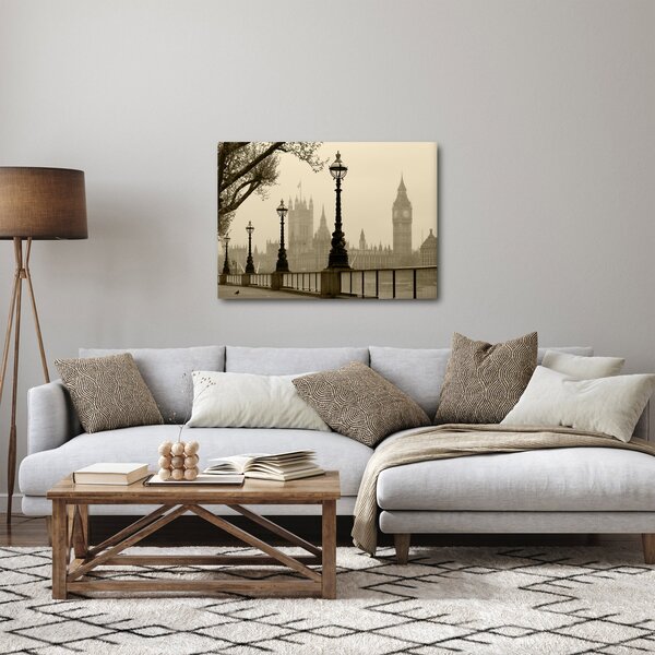 Slika - London v megli, Anglija (70x50 cm)