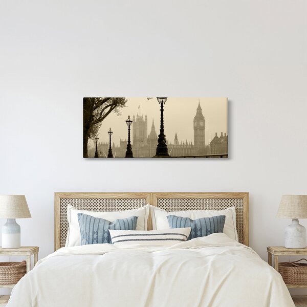Slika - London v megli, Anglija (120x50 cm)