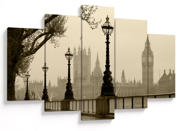 Slika - London v megli, Anglija (150x105 cm)