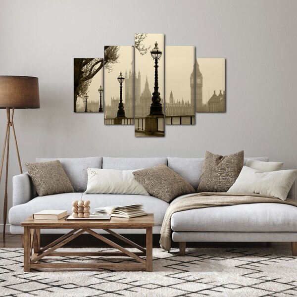 Slika - London v megli, Anglija (150x105 cm)