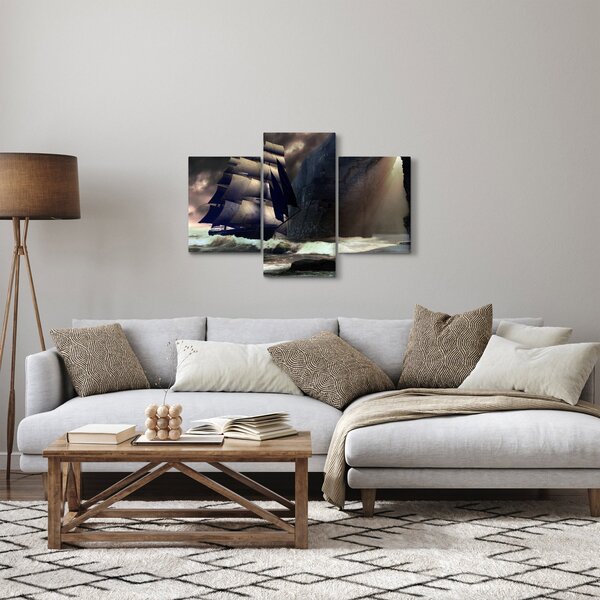 Slika - Ladja med čeri (90x60 cm)