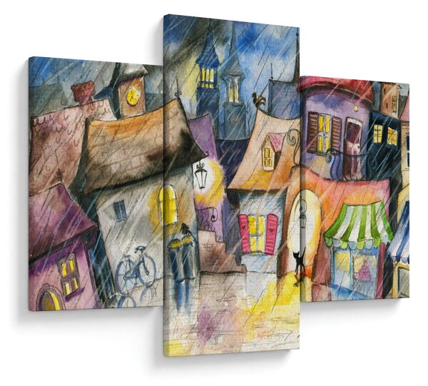 Slika - Deževen večer (90x60 cm)