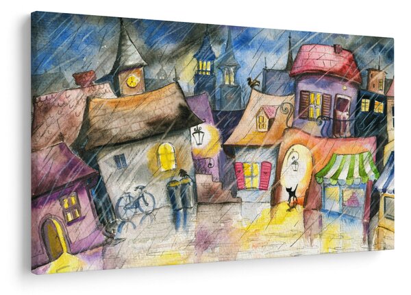 Slika - Deževen večer (90x60 cm)