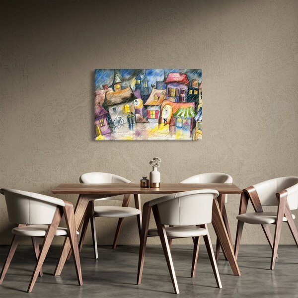 Slika - Deževen večer (90x60 cm)