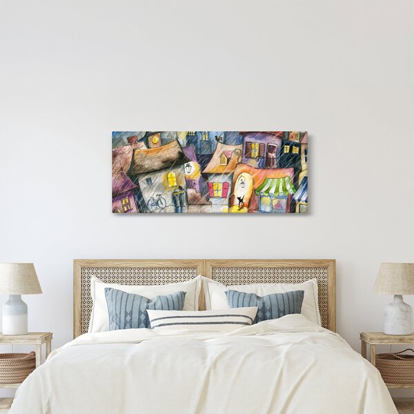 Slika - Deževen večer (120x50 cm)