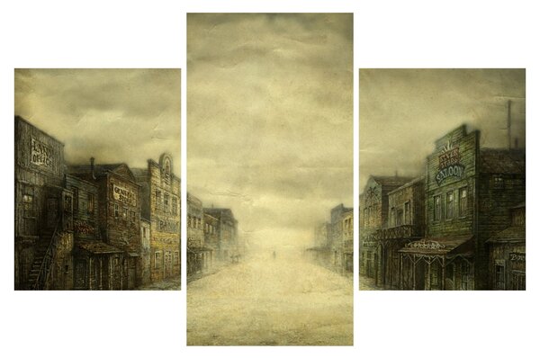 Podoba zahodnega mesta (90x60 cm)