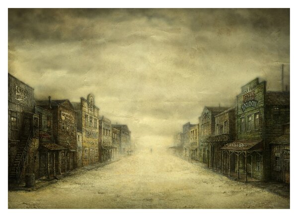 Podoba zahodnega mesta (70x50 cm)