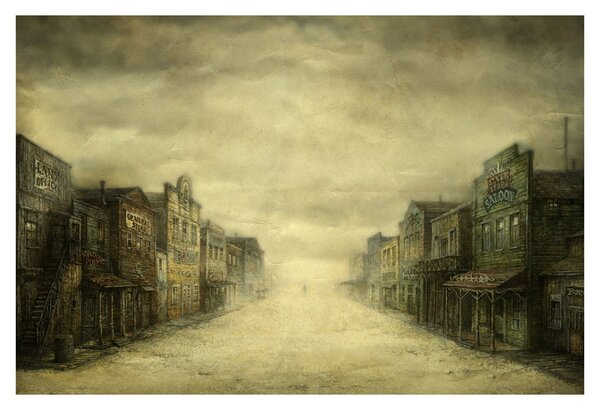 Podoba zahodnega mesta (90x60 cm)
