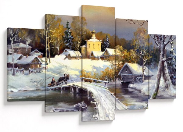 Slika - Zimsko mesto (150x105 cm)