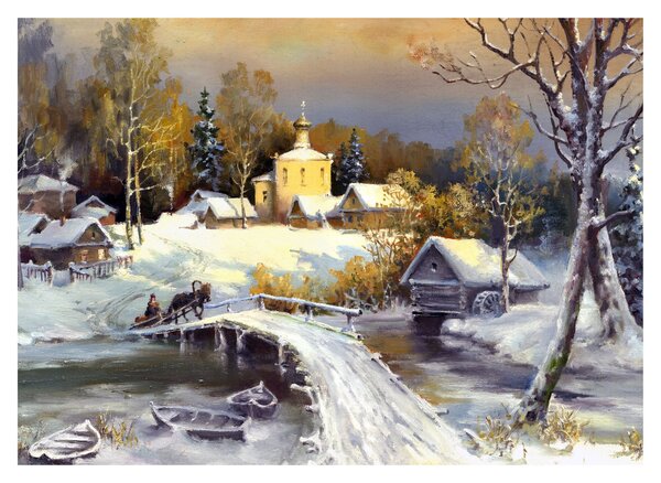 Slika - Zimsko mesto (70x50 cm)