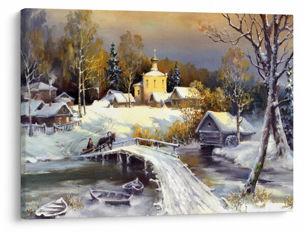 Slika - Zimsko mesto (70x50 cm)