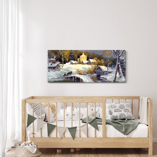 Slika - Zimsko mesto (120x50 cm)