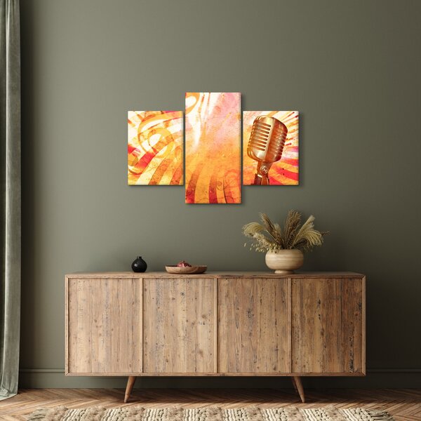 Slika - Retro mikrofon (90x60 cm)