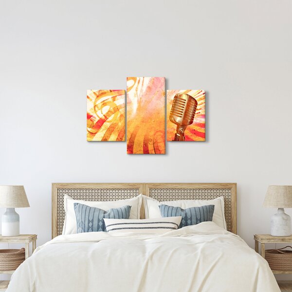 Slika - Retro mikrofon (90x60 cm)