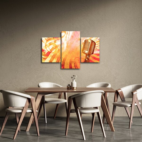 Slika - Retro mikrofon (90x60 cm)