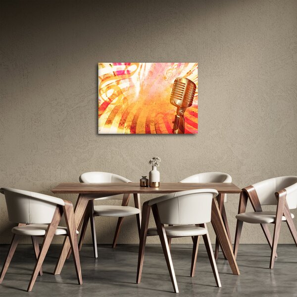 Slika - Retro mikrofon (70x50 cm)