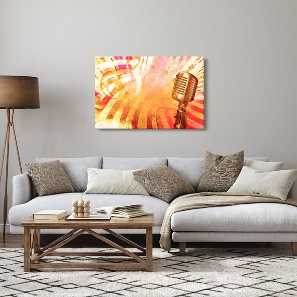 Slika - Retro mikrofon (90x60 cm)