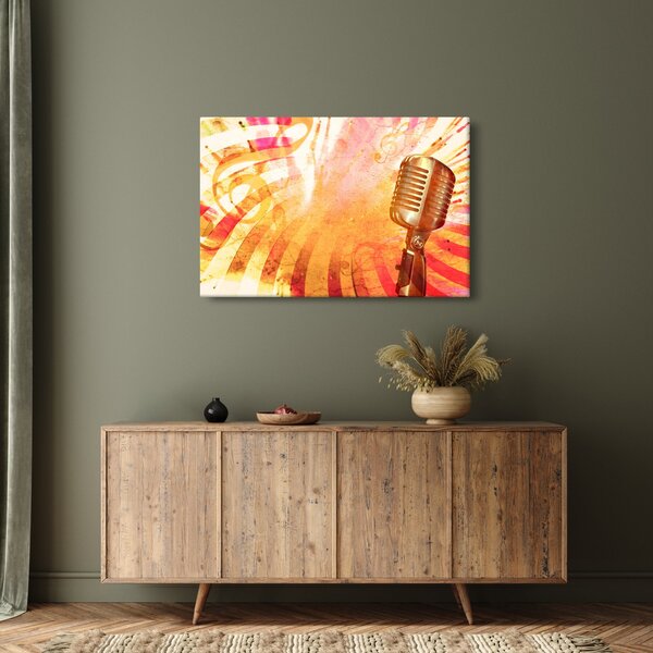 Slika - Retro mikrofon (90x60 cm)