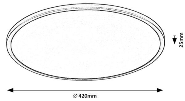 Rabalux 71157 - LED Prigušiva stropna svjetiljka EZIO LED/22W/230V 3000K 42 cm