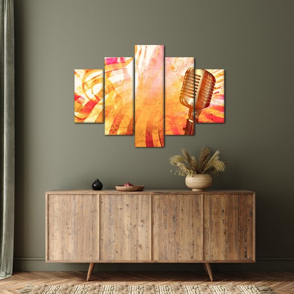Slika - Retro mikrofon (150x105 cm)