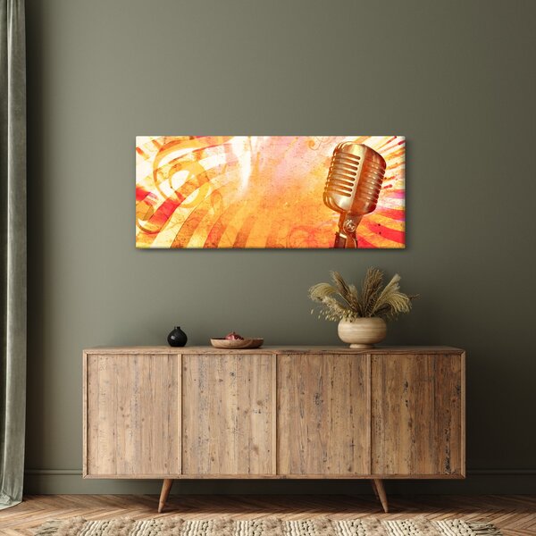Slika - Retro mikrofon (120x50 cm)